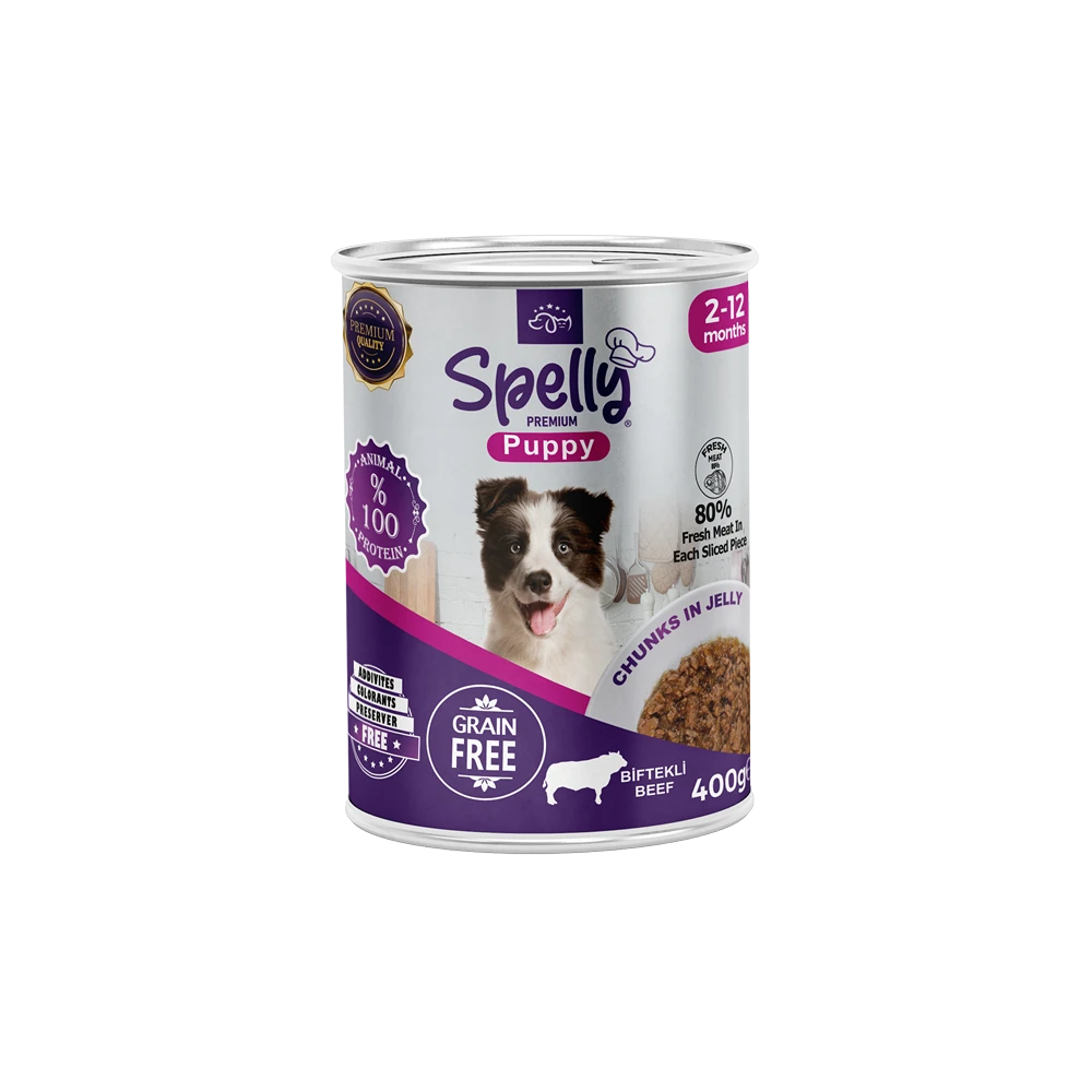 Spelly Jöleli Yavru Köpek Maması Biftekli