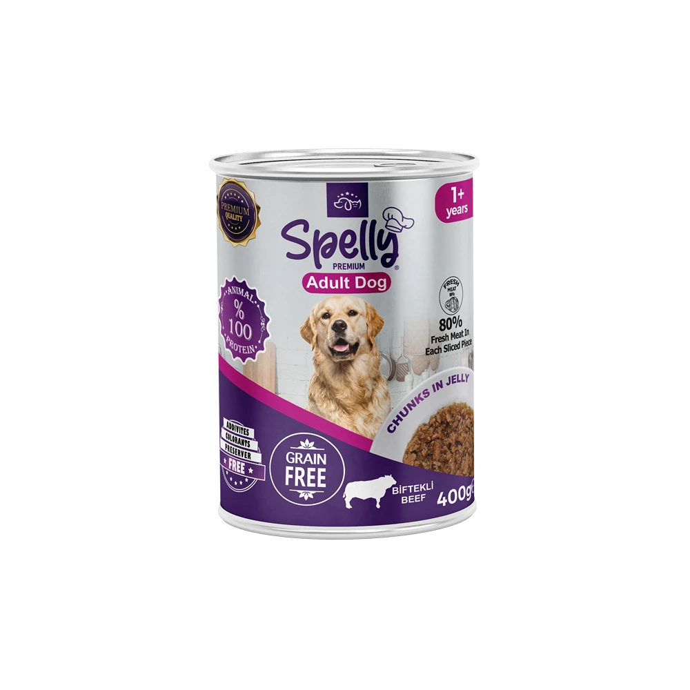 Spelly Jöleli Yetişkin Köpek Maması Biftekli