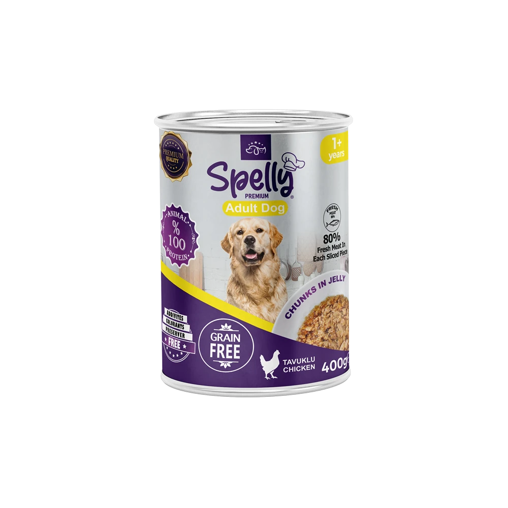 Spelly Jöleli Yetişkin Köpek Maması Tavuklu