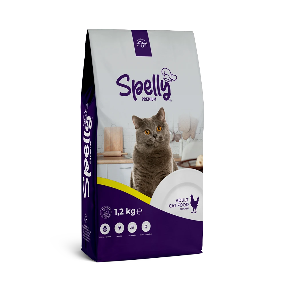 Spelly Yetişkin Kedi Maması Tavuklu 1,2kg