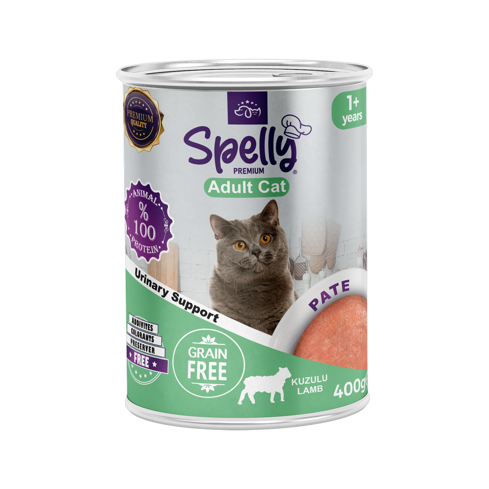 Spelly Yetişkin Kediler için Kuzulu Pate Tam Yaş Mama