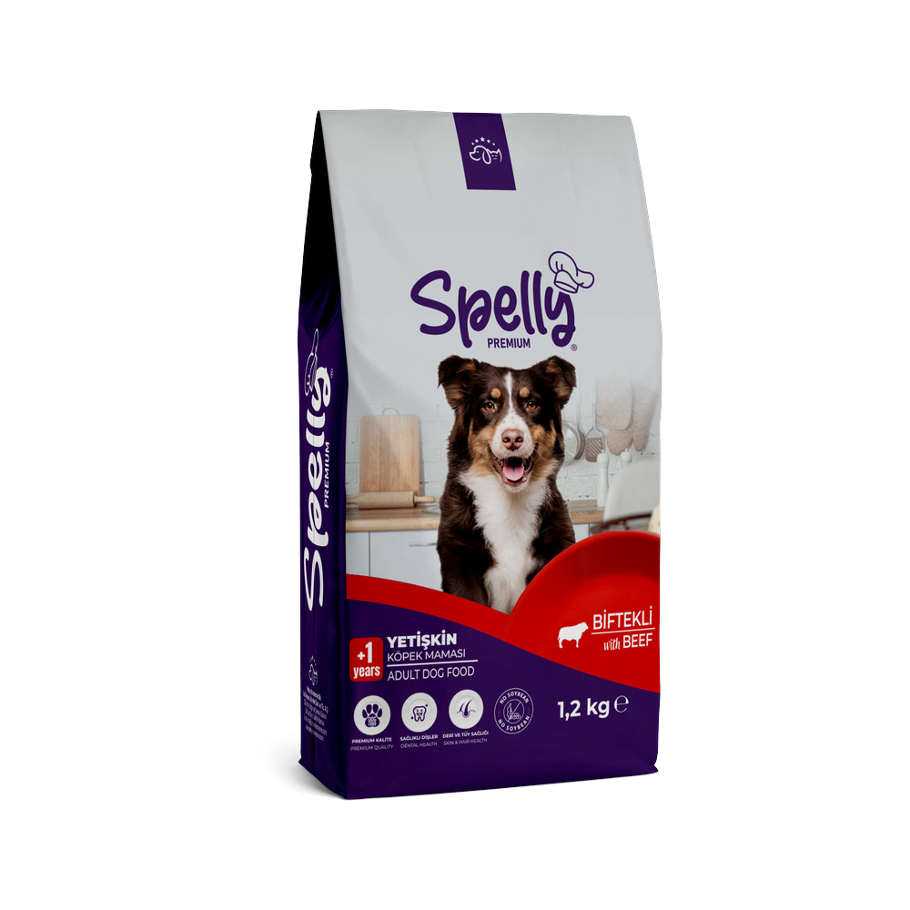 Spelly Yetişkin Köpekler için Biftekli Kuru Mama