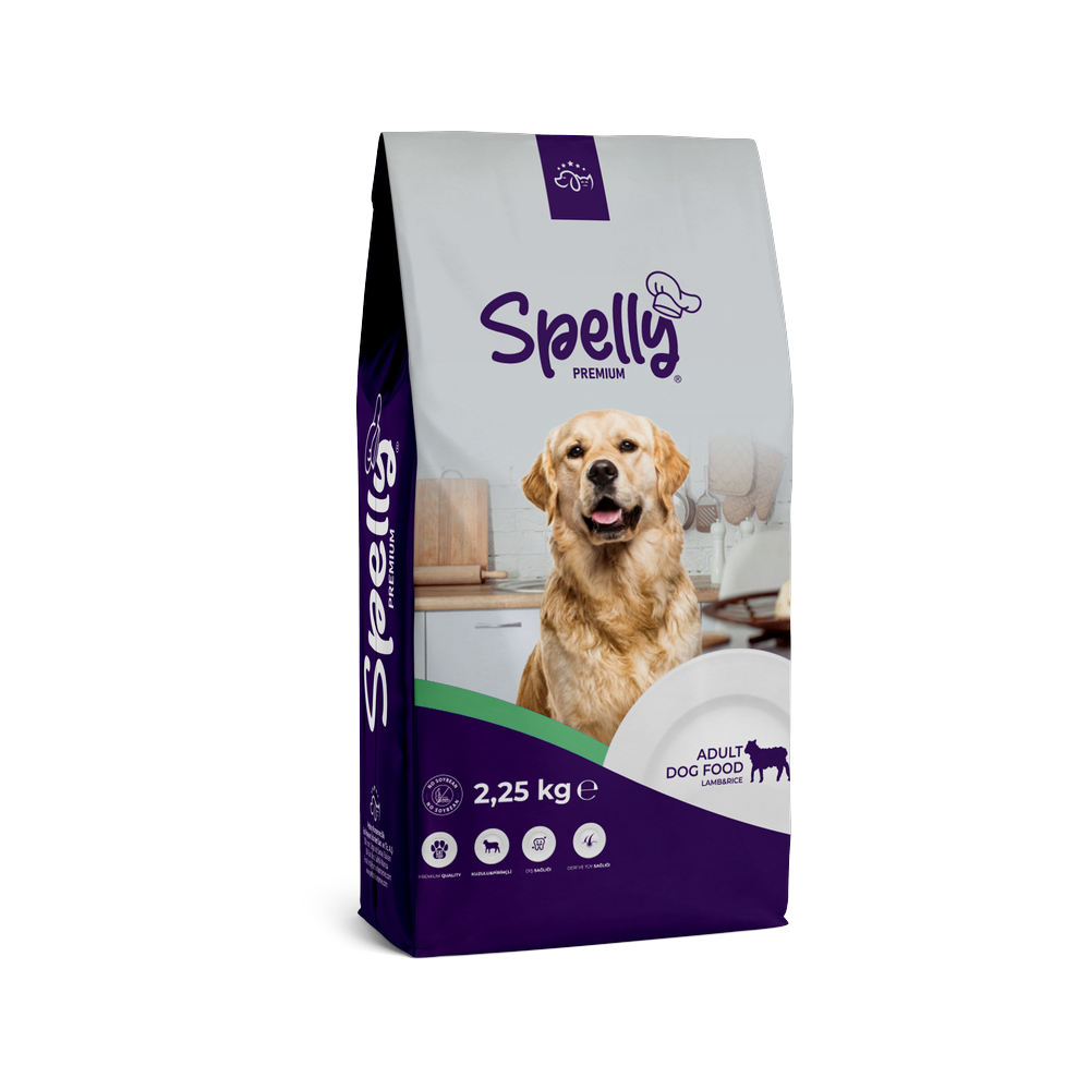 Spelly Yetişkin Köpekler için Kuzulu Pirinçli Kuru Mama